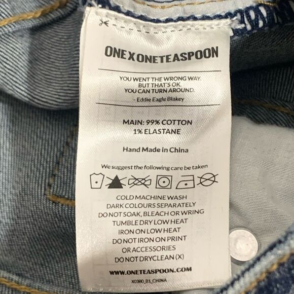 one teaspoon freebird II low waist short rise fitted leg zippered leg Size 26 - Picture 13 of 14